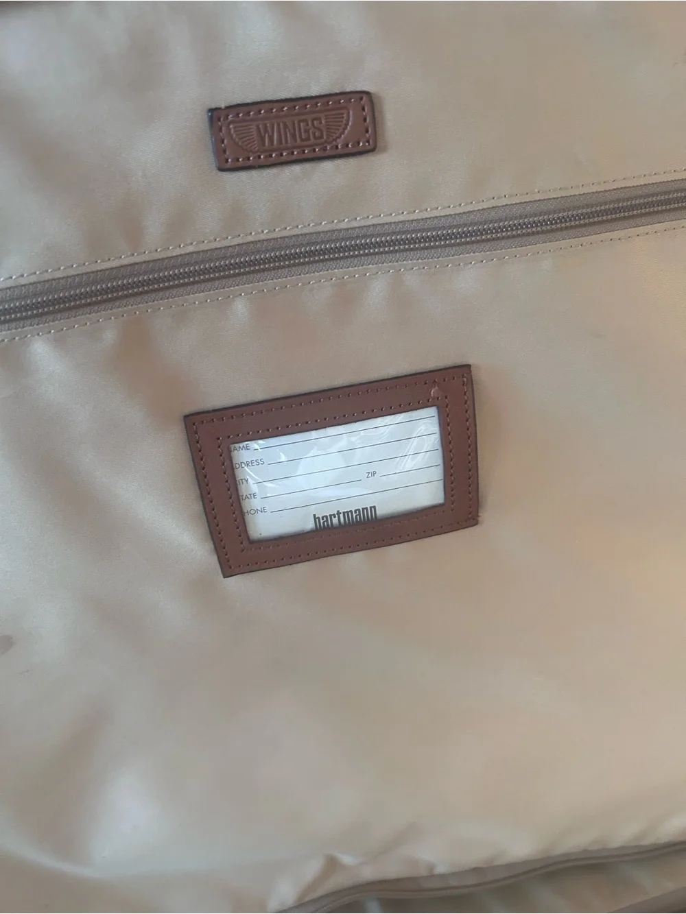 Vintage Hartman Wings  diamond Brown Rolling Travel Suitcase Hartman 27”